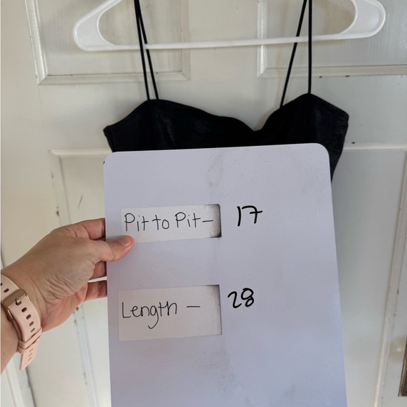 Abercrombie & Fitch black faux leather style bodysuit size large - Picture 7 of 7